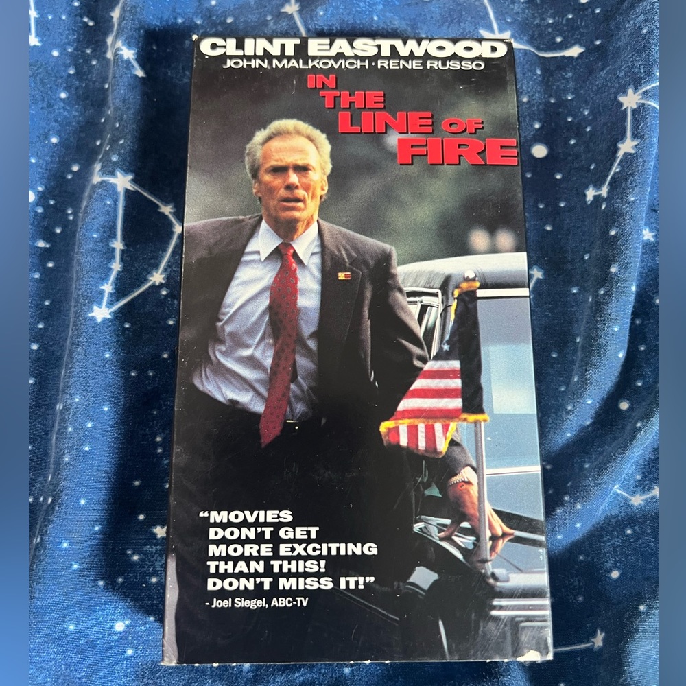 Clint Eastwood In the Line of Fire VHS Tape